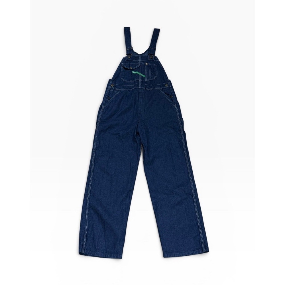 KEY Denim Bib Overalls Mens 34x30 Blue Workwear Zip Fly NWT